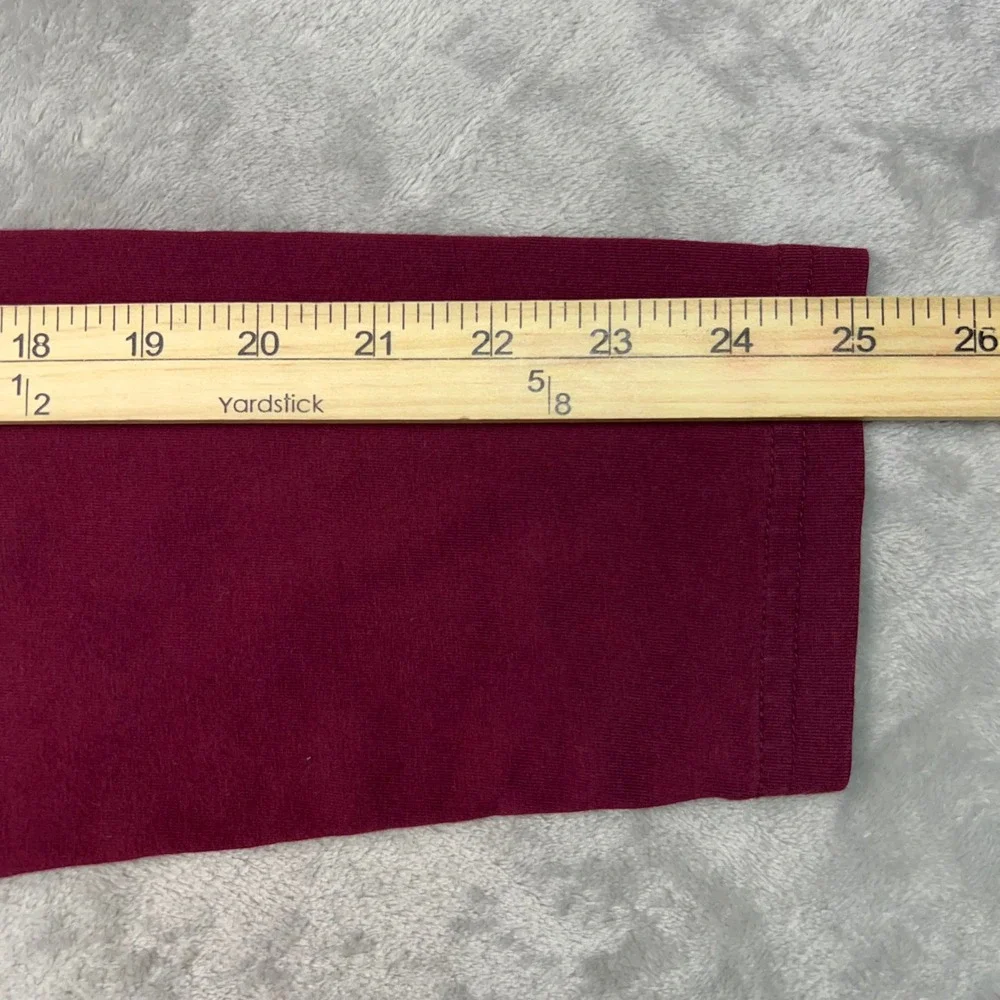 POLO RALPH LAUREN Jersey Hooded T-Shirt Mens Large Burgundy Long Sleeve Pony Tee